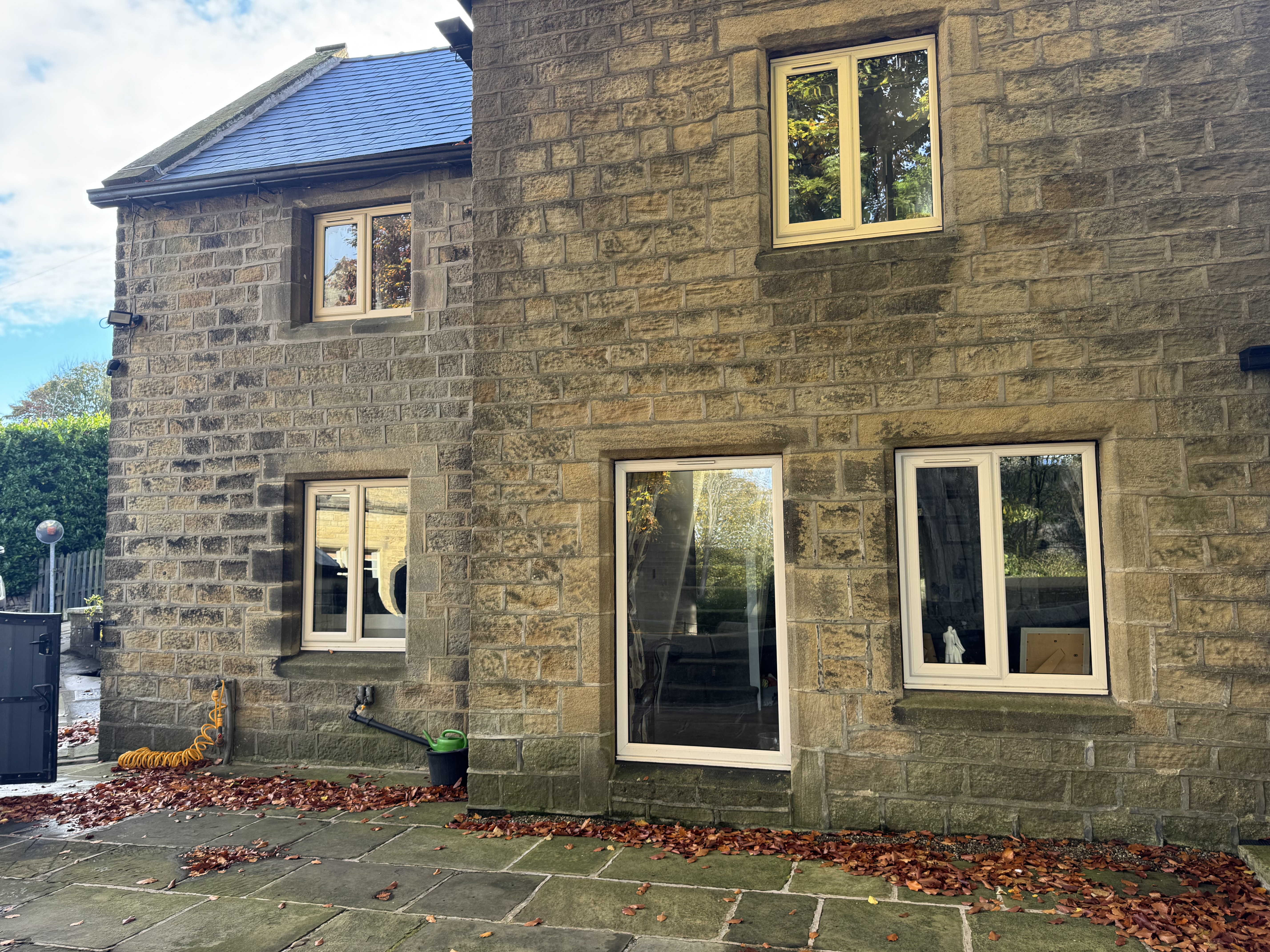 Cream uPVC windows with trickle vents