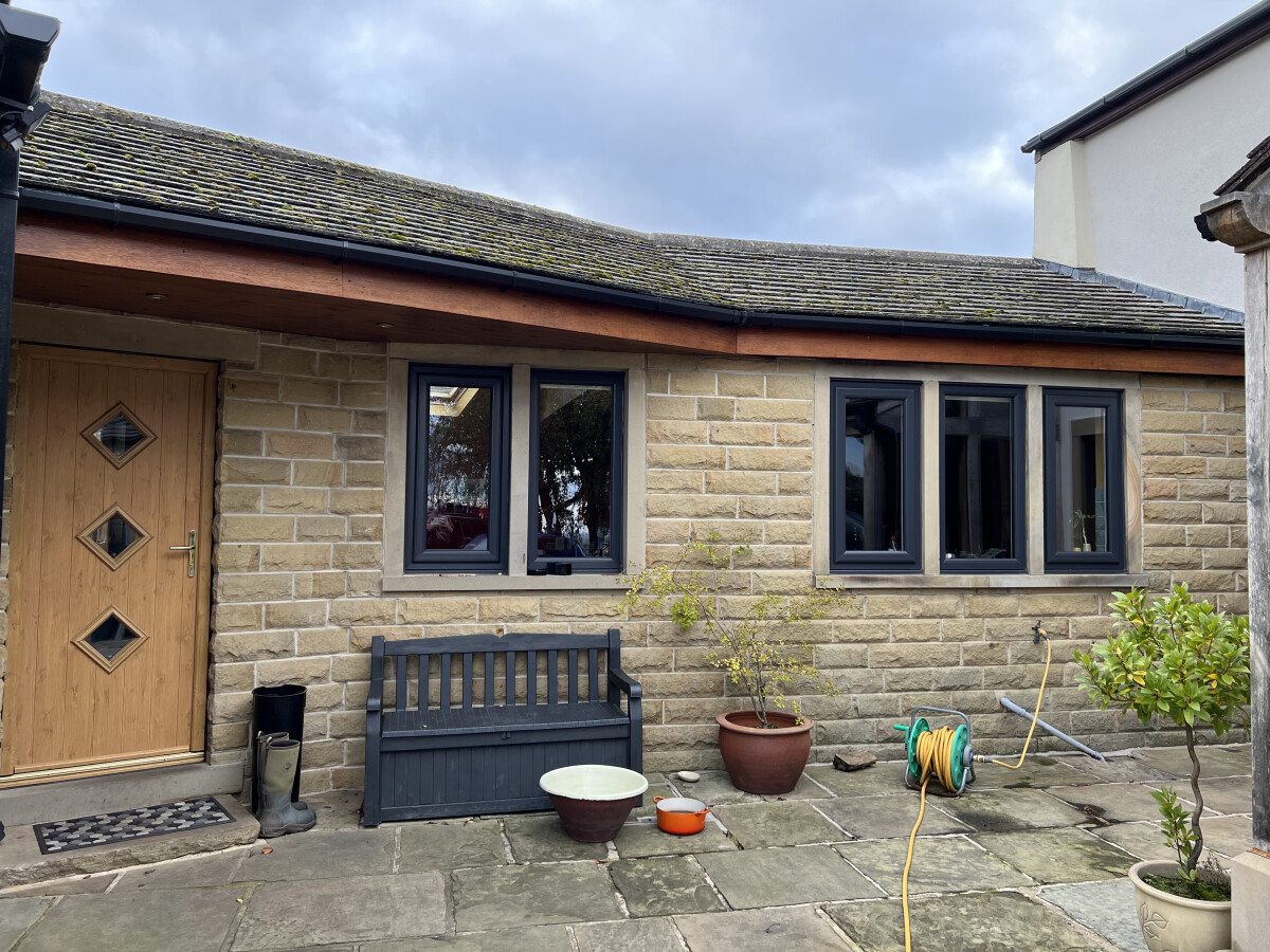 uPVC windows in anthracite grey