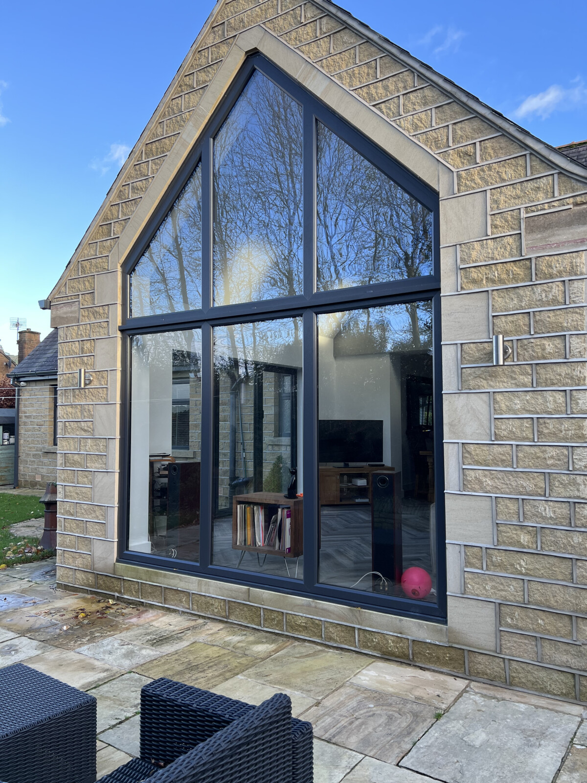 Anthracite grey bespoke uPVC window