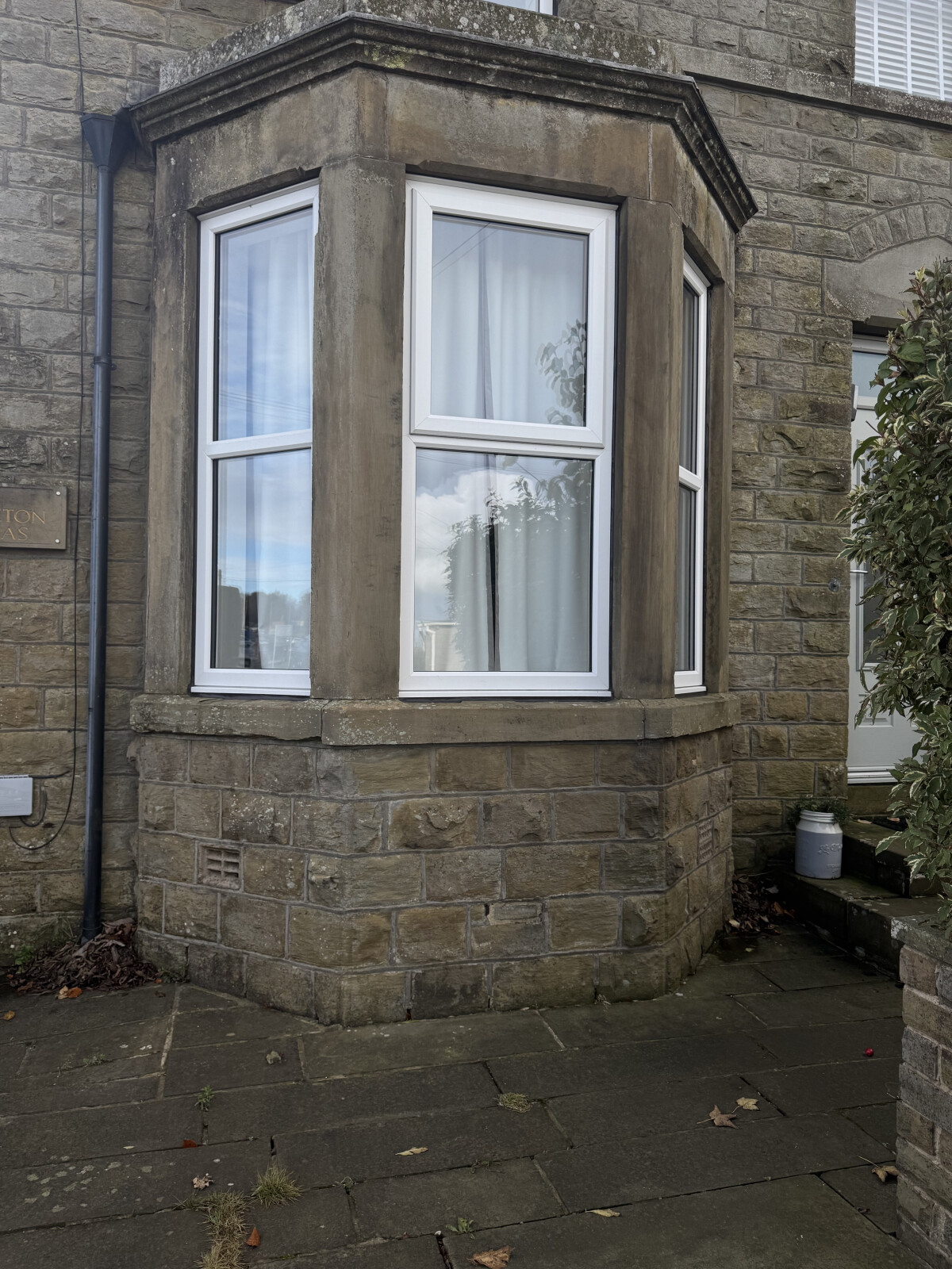 White C70 uPVC bay window